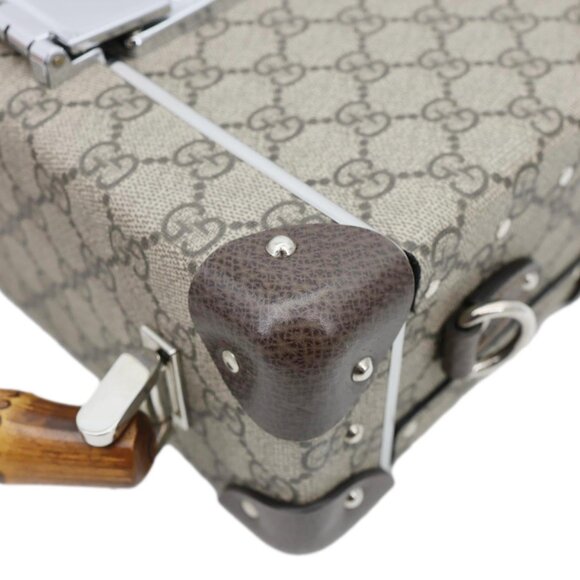 Gucci  Globe Trotter GG Supreme Canvas Shoulder Bag Beige - Picture 9 of 14